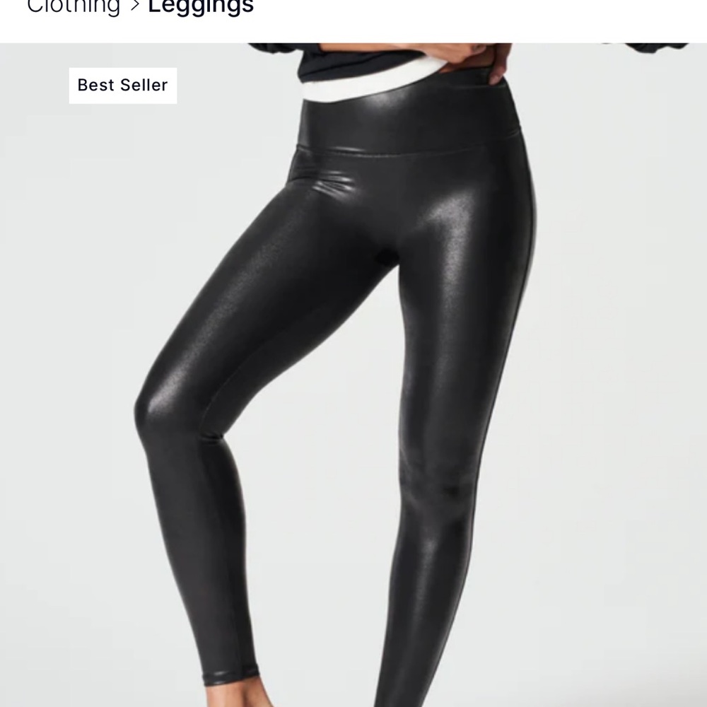 Black Shiny Leggings spanx